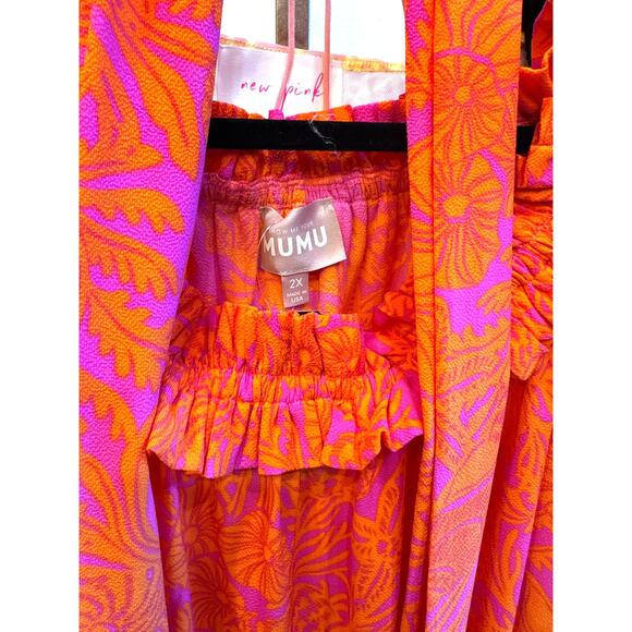 Show Me Your Mumu Bobbi Maxi Dress Orange Pink Dress Plus Size 2X NWOT - Picture 7 of 8